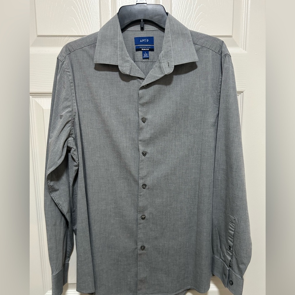 Apt. 9 Men's Charcoal Dress Shirt